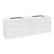 V&B Meuble sous-lavabo Collaro 160x54,8x50 cm, 2 tiroirs, blanc brillant
