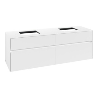 V&B Meuble sous lavabo Collaro 160x54,8x50 cm, 2 tiroirs, blanc mat