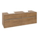 V&B Meuble sous lavabo Collaro 160x54,8x50 cm, 2 tiroirs, LED 12W, Kan Oa-4