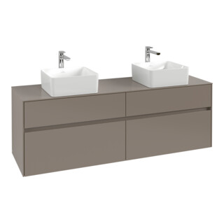 V&B Meuble sous lavabo Collaro 160x54,8x50 cm, 2 tiroirs, vert doux