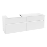 V&B Meuble sous lavabo Collaro 160x54,8x50 cm, évier à gauche, blanc mat