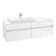 V&B Meuble sous lavabo Collaro 160x54,8x50 cm, évier gauche, blanc brillant-3