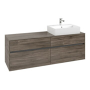 V&B Meuble sous lavabo Collaro 160x54,8x50 cm, lavabo à droite, chêne pierre