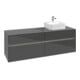 V&B Meuble sous lavabo Collaro 160x54,8x50 cm, lavabo à droite, LED 12W, glo Gr-1