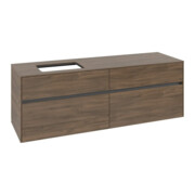 V&B Meuble sous lavabo Collaro 160x54,8x50 cm, lavabo à gauche, chêne Arizona