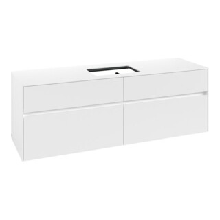 V&B Meuble sous lavabo Collaro 160x54,8x50 cm, lavabo central, blanc mat