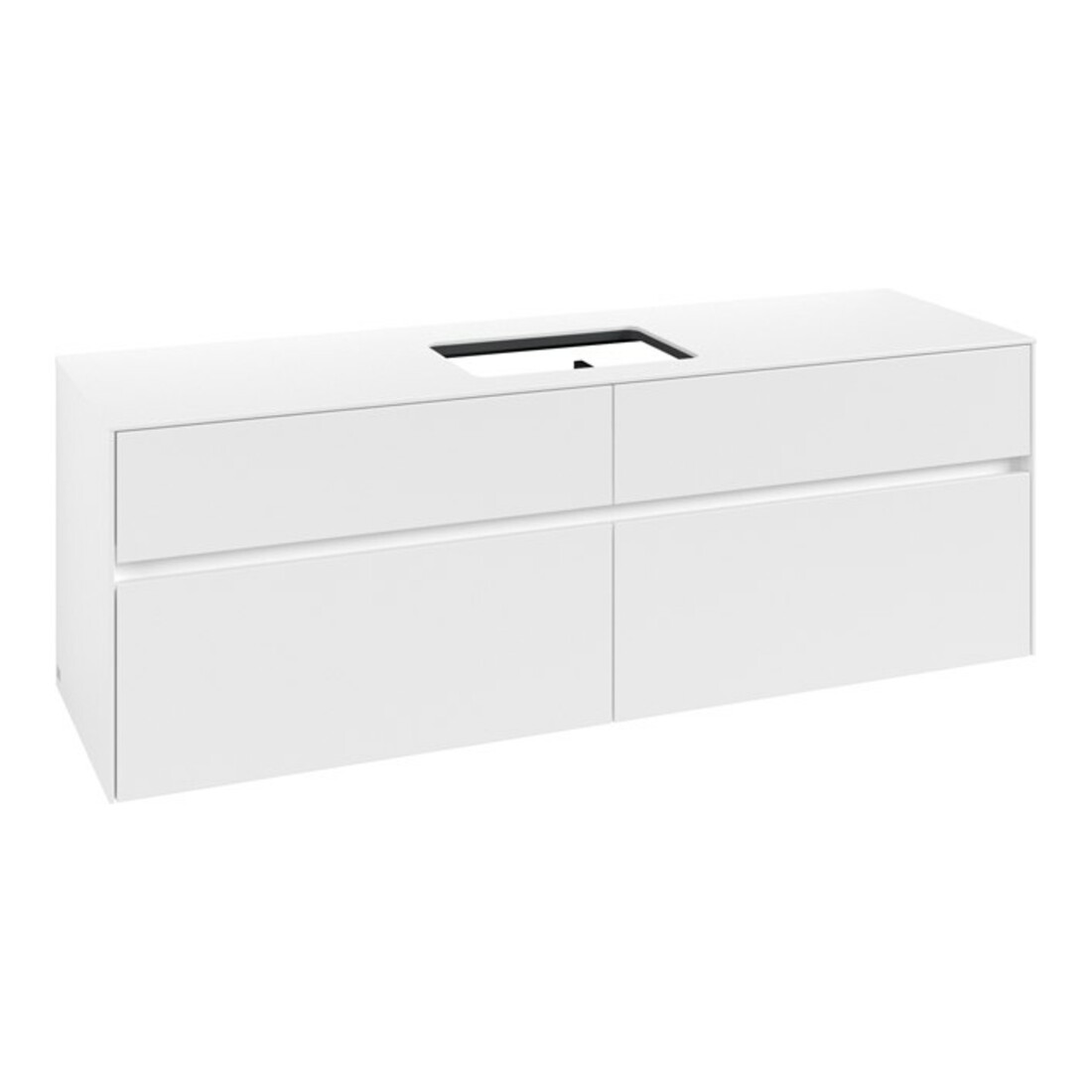 V&B Meuble sous lavabo Collaro 160x54,8x50 cm, lavabo central, blanc mat