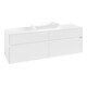 V&B Meuble sous lavabo Collaro 160x54,8x50 cm, lavabo central, blanc mat-3