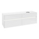 V&B Meuble sous lavabo Collaro 160x54,8x50 cm, lavabo droit, LED 12W, blanc brillant-4