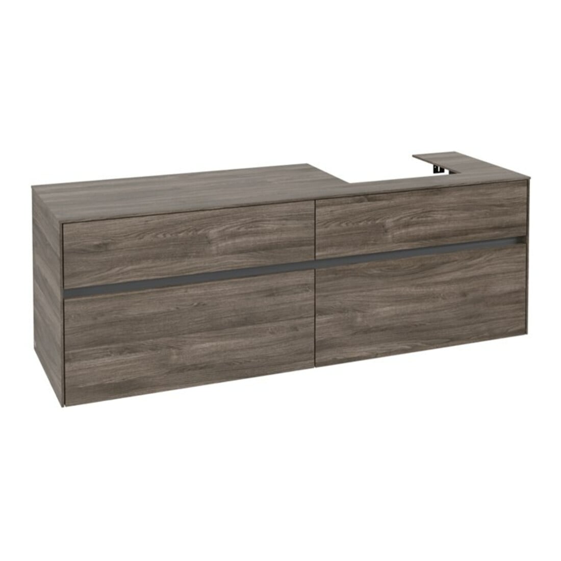 V&B Meuble sous-lavabo Collaro 160x54,8x50 cm, lave-mains droit, chêne stone
