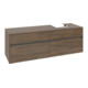 V&B Meuble sous lavabo Collaro 160x54,8x50 cm, LV droite, chêne Arizona-1