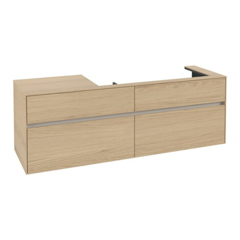 V&B Meuble sous lavabo Collaro 160x54,8x50 cm, LV droite, chêne nordique