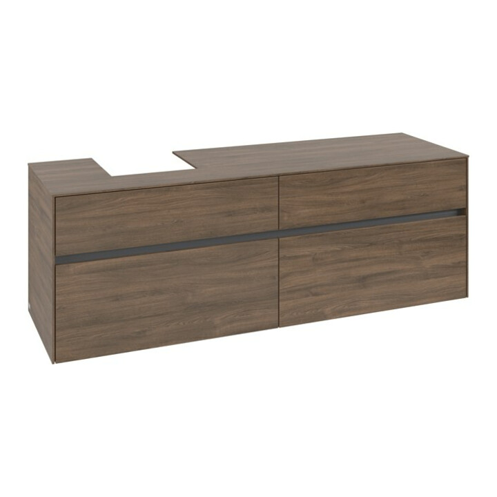 V&B Meuble sous-lavabo Collaro 160x54,8x50 cm, LV gauche, chêne Arizona