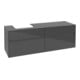 V&B Meuble sous lavabo Collaro 160x54,8x50 cm, LV gauche, gris brillant