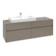 V&B Meuble sous-lavabo Collaro 160x54,8x50 cm, LV gauche, rouge vin-1