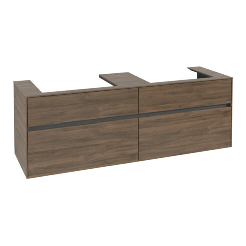 V&B Meuble sous lavabo Collaro 160x54,8x50 cm, p 2 tiroirs, chêne Arizona