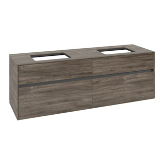 V&B Meuble sous lavabo Collaro 160x54,8x50 cm, pour 2 lavabos, chêne pierre
