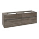 V&B Meuble sous lavabo Collaro 160x54,8x50 cm, pour 2 lavabos, chêne pierre-1