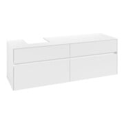 V&B Meuble sous lavabo Collaro 160x54,8x50 cm, vasque à gauche, blanc mat