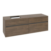 V&B Meuble sous lavabo Collaro 160x54,8x50 cm, vasque à gauche, chêne Arizona