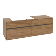 V&B Meuble sous lavabo Collaro 160x54,8x50 cm, vasque à gauche, chêne Kansas