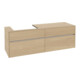 V&B Meuble sous-lavabo Collaro 160x54,8x50 cm, vasque à gauche, chêne nordique