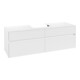 V&B Meuble sous lavabo Collaro 160x54,8x50 cm, vasque centrale, blanc mat-1