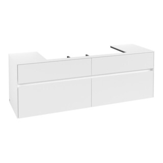 V&B Meuble sous-lavabo Collaro 160x54,8x50 cm, vasque centrale, blanc mat