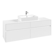 V&B Meuble sous-lavabo Collaro 160x54,8x50 cm, vasque centrale, blanc mat-3