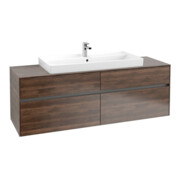 V&B Meuble sous lavabo Collaro 160x54,8x50 cm, vasque centrale, chêne Arizona