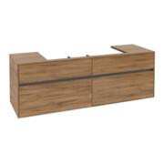 V&B Meuble sous lavabo Collaro 160x54,8x50 cm, vasque centrale, chêne Kansas