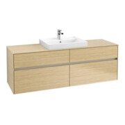 V&B Meuble sous lavabo Collaro 160x54,8x50 cm, vasque centrale, chêne nordique-3