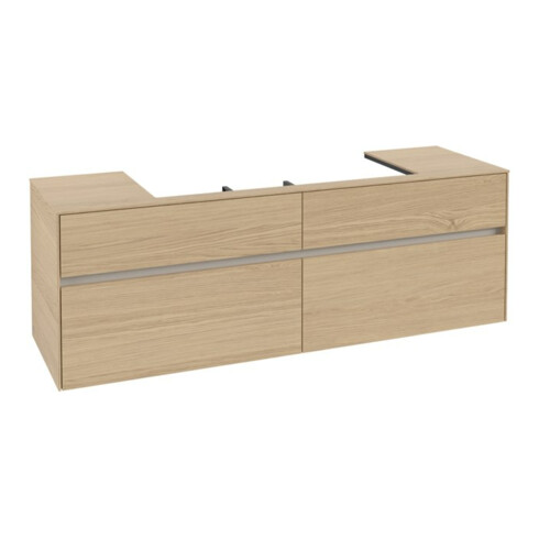 V&B Meuble sous-lavabo Collaro 160x54,8x50 cm, vasque centrale, chêne nordique