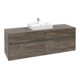 V&B Meuble sous lavabo Collaro 160x54,8x50 cm, vasque centrale, chêne pierre-3