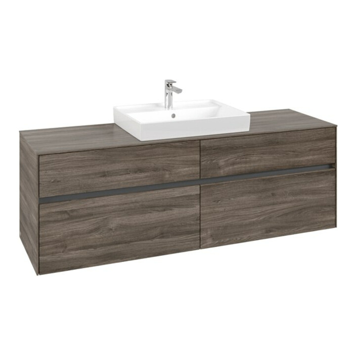 V&B Meuble sous-lavabo Collaro 160x54,8x50 cm, vasque centrale, chêne stone