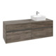 V&B Meuble sous lavabo Collaro 160x54,8x50 cm, vasque droite, chêne pierre-4