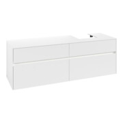 V&B Meuble sous lavabo Collaro 160x54,8x50 cm, vasque droite, LED 12W, blanc mat