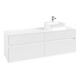 V&B Meuble sous lavabo Collaro 160x54,8x50 cm, vasque droite, LED 12W, blanc mat-3