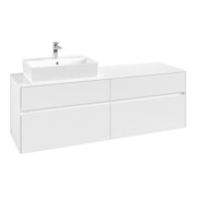 V&B Meuble sous lavabo Collaro 160x54,8x50 cm, WT l, LED 12W, blanc mat-3