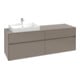 V&B Meuble sous lavabo Collaro 160x54,8x50 cm, WT l, LED 12W, bleu Oa-1