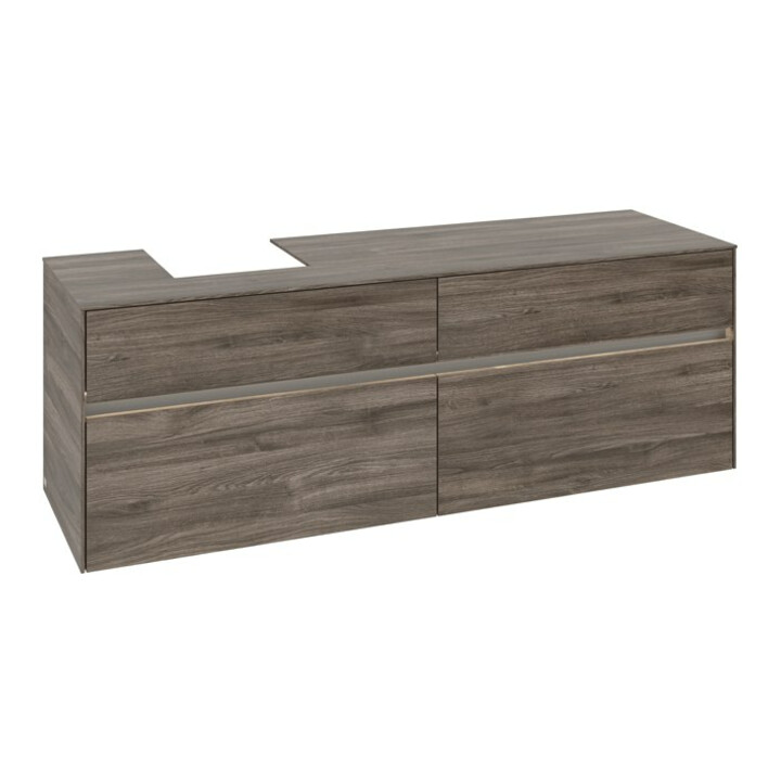 V&B Meuble sous-lavabo Collaro 160x54,8x50 cm, WT l, LED 12W, st. Oa