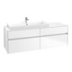 V&B Meuble sous lavabo Collaro 160x54,8x50 cm, WT l, m LED, blanc mat-3