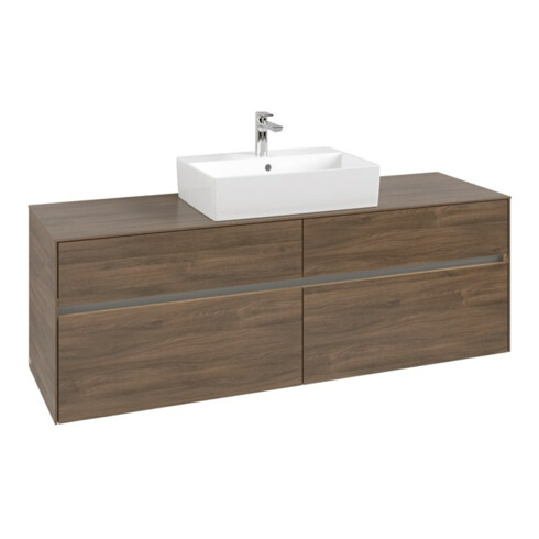 V&B Meuble sous lavabo Collaro 160x54,8x50 cm, WT mi, LED 12W, Ariz. Oa