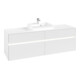 V&B Meuble sous-lavabo Collaro 160x54,8x50 cm, WT mi, LED 12W, blanc mat