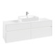 V&B Meuble sous-lavabo Collaro 160x54,8x50 cm, WT mi, LED 12W, blanc mat-1