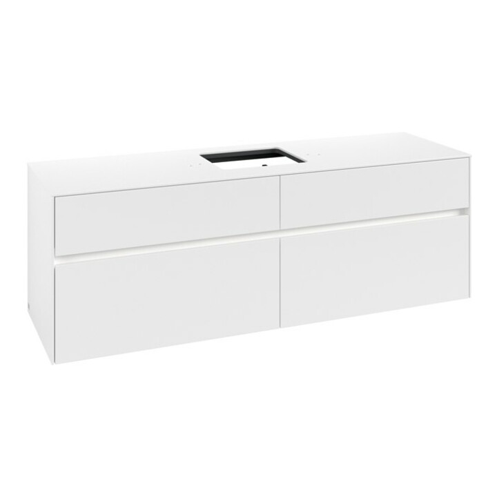 V&B Meuble sous-lavabo Collaro 160x54,8x50 cm, WT mi, LED 12W, blanc mat
