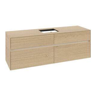 V&B Meuble sous lavabo Collaro 160x54,8x50 cm, WT mi, LED 12W, Nord Oa