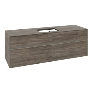 V&B Meuble sous-lavabo Collaro 160x54,8x50 cm, WT mi, LED 12W, st. Oa