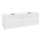 V&B Meuble sous-lavabo Collaro 160x54,8x50cm, 2 tiroirs, avec LED, blanc brillant-4