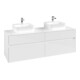 V&B Meuble sous lavabo Collaro 160x54,8x50cm, 2 tiroirs, blanc brillant-3